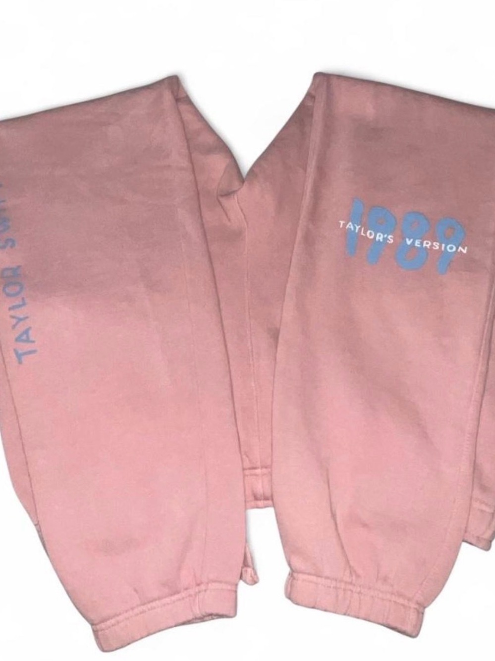 Taylor Swift 1989 Tour Pink Sweatpants with Blue 1989 Graphic in XL